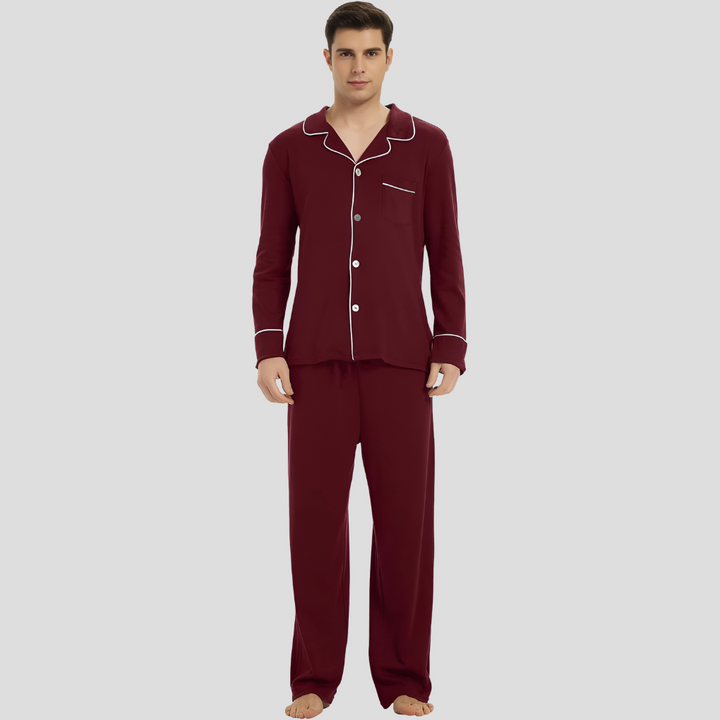 Nolan | Men's Long Sleeve Classic Pajama Set