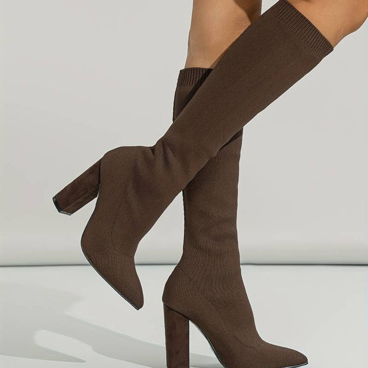 Aveline | Women’s Elegant Women’s High-Heeled Knee Boots