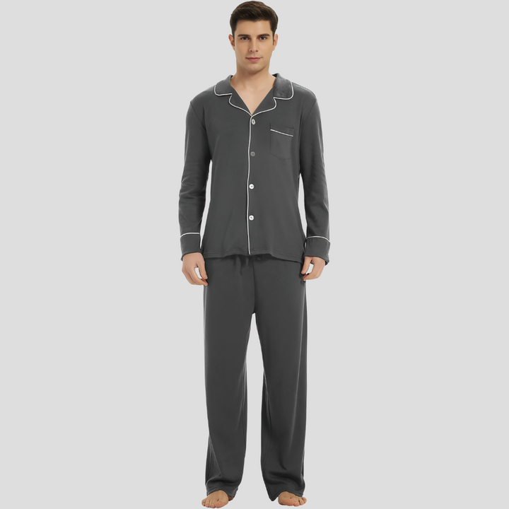 Nolan | Men's Long Sleeve Classic Pajama Set