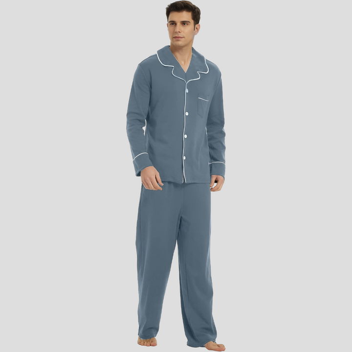 Nolan | Men's Long Sleeve Classic Pajama Set