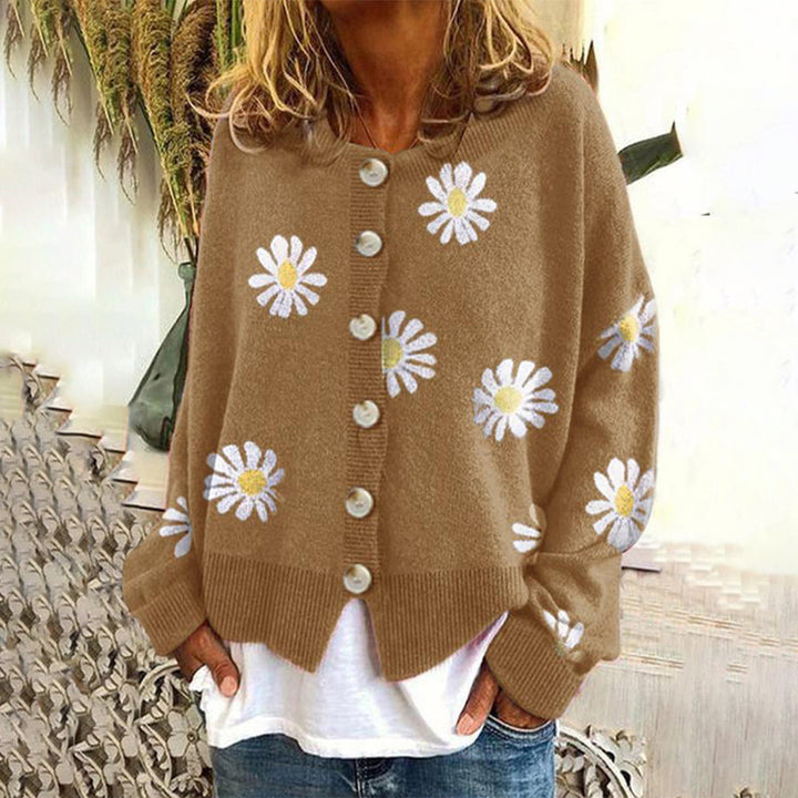 Aveline | Women’s Relaxed Fit Floral Button Cardigan