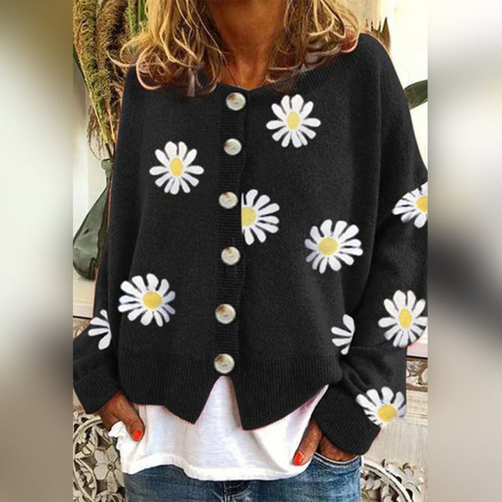 Aveline | Women’s Relaxed Fit Floral Button Cardigan