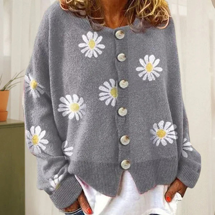 Aveline | Women’s Relaxed Fit Floral Button Cardigan