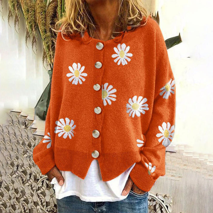 Aveline | Women’s Relaxed Fit Floral Button Cardigan