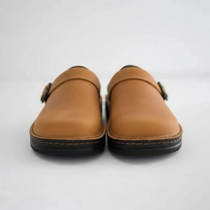 Adrian | Men's Orthopaedic Leather Slip On Clogs