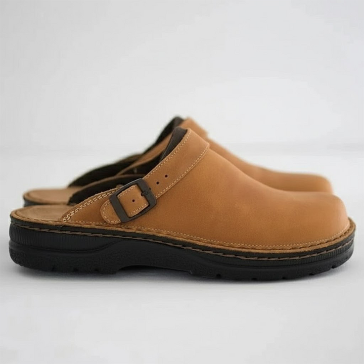 Adrian | Men's Orthopaedic Leather Slip On Clogs