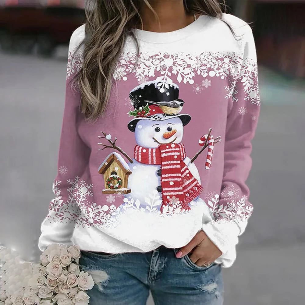 Aveline | Women’s Christmas Sweater with Snowman Motif