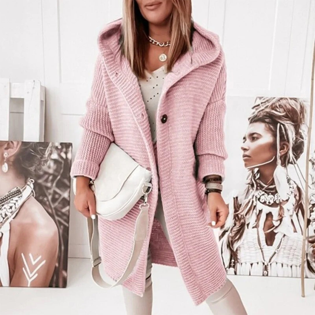 Aveline | Women’s Cozy Hooded Open Front Cardigan