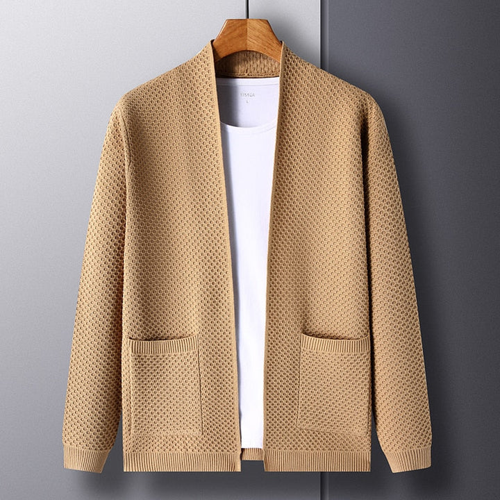 Silas | Men's Cardigan Soft Button Silhouette