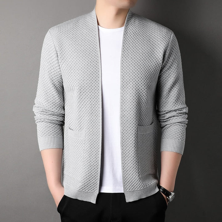 Silas | Men's Cardigan Soft Button Silhouette