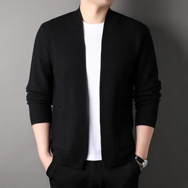 Silas | Men's Cardigan Soft Button Silhouette