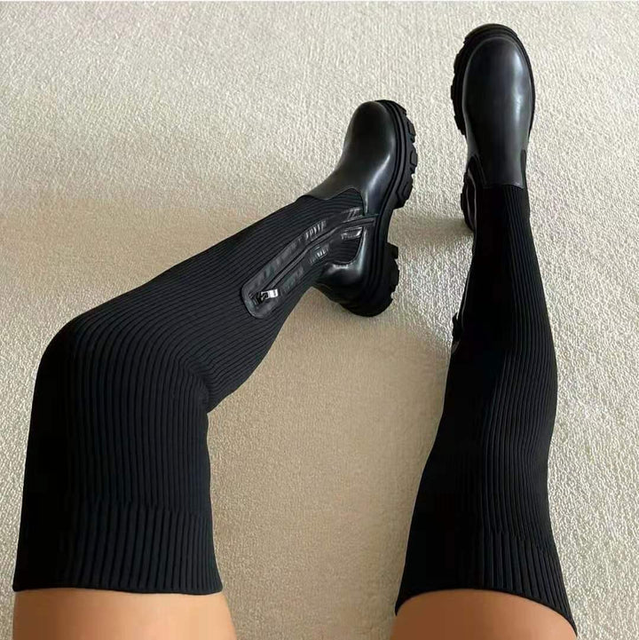 Cyrilla | Women's High Boots with zipper