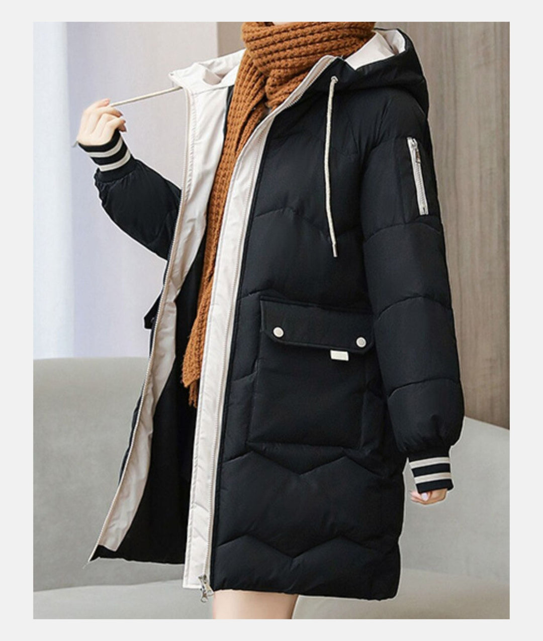 Aveline | Women’s Winter Coat with Zip and Hood