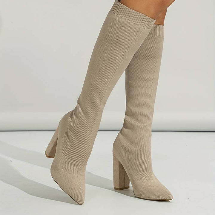 Aveline | Women’s Elegant Women’s High-Heeled Knee Boots