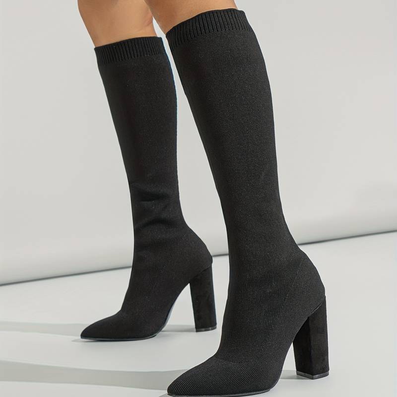Aveline | Women’s Elegant Women’s High-Heeled Knee Boots