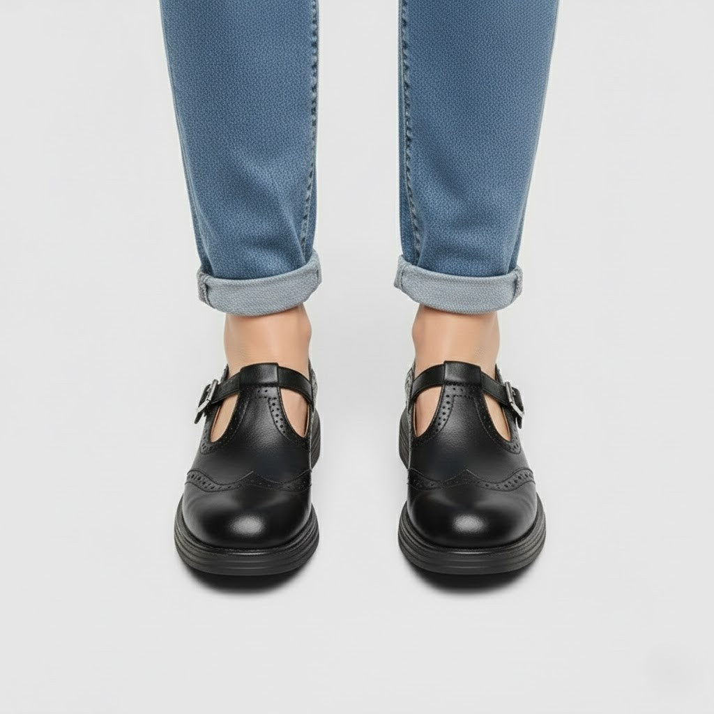 Silas | Women's Chic Classic Shoes Vintage Buckle Mary Jane Style