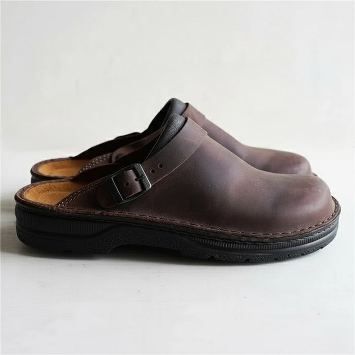 Adrian | Men's Orthopaedic Leather Slip On Clogs