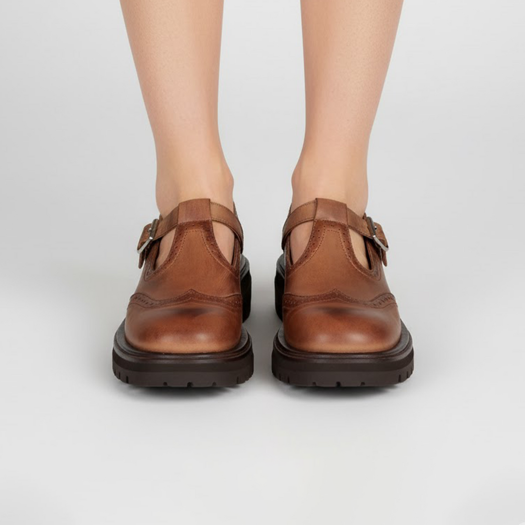 Silas | Women's Chic Classic Shoes Vintage Buckle Mary Jane Style