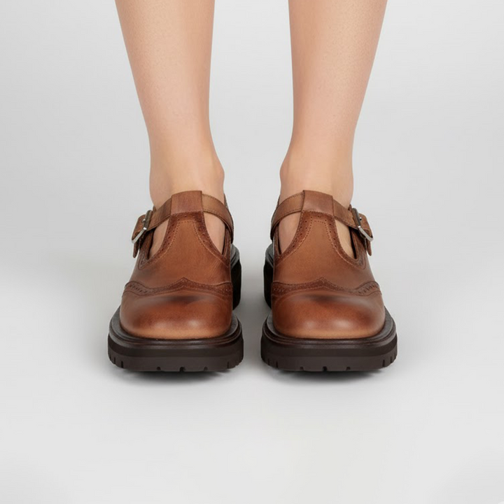 Silas | Women's Chic Classic Shoes Vintage Buckle Mary Jane Style
