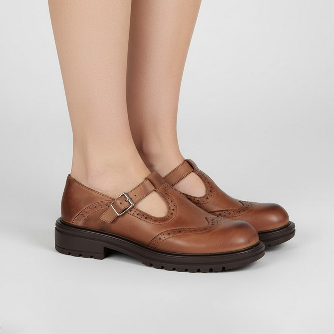 Silas | Women's Chic Classic Shoes Vintage Buckle Mary Jane Style