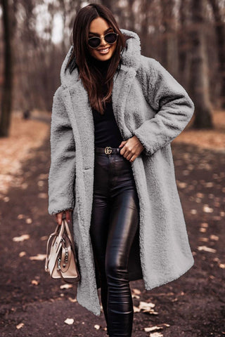 Quinley | Women’s Winter Faux Fur Coat with Hood