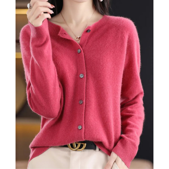 Elyra | Women's Cardigan Cable Knit Texture